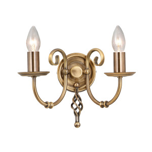 Artisan 2 Licht Wandleuchte - Aged Brass Elstead