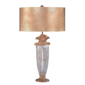 Bienville 1 Licht Tischlampe - Silber/Gold Elstead