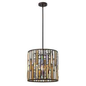 Gemma 3 Leuchtende Pendelleuchte - Vintage Bronze Elstead