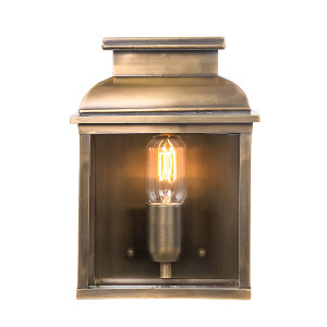 Old Bailey 1 Licht Wandlaterne - Messing Elstead
