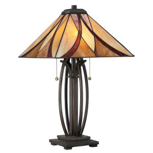 Asheville 2 Licht Tischlampe Elstead