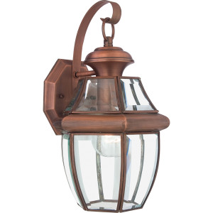 Newbury 1 Licht Medium Wandlaterne - Aged Copper Elstead
