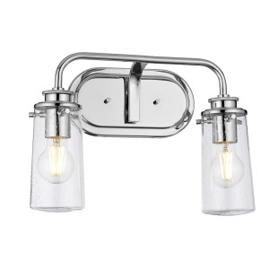Braelyn Wandleuchte - 2 Lichtquellen - Chrom poliert Quintiesse