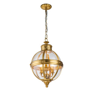 Adams 3 Light Pendelleuchte - Gebürstetes Messing Elstead