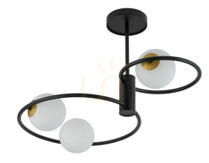 Plafond Sigma Aqua 3-flammig schwarz G9 SKU 33465