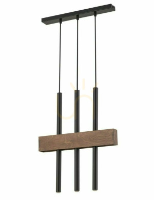 Pendelleuchte Sigma BLAKE 3 Schwarz Braun G9 3-flammig 33444