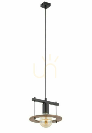 Pendelleuchte Sigma Coffee 1 schwarz braun E27 höhenverstellbar 32483