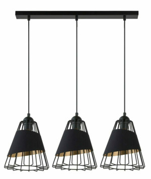 Pendelleuchte Sigma DENI 3 schwarz gold 3-flammig E27 SKU 40541