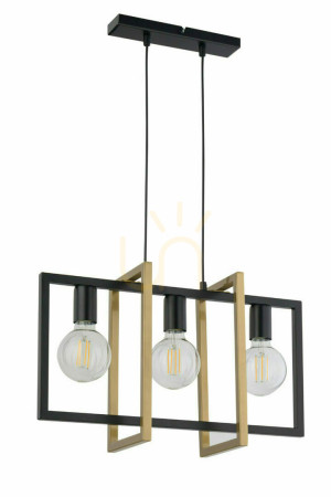 Pendelleuchte Sigma Eden 3-flammig schwarz gold E27 32234