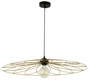 Pendelleuchte Sigma FLOWER L schwarz-gold E27 73 cm 32055