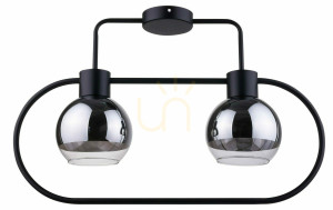 Plafond Sigma Linda 2 schwarz E27 2-flammig 31889