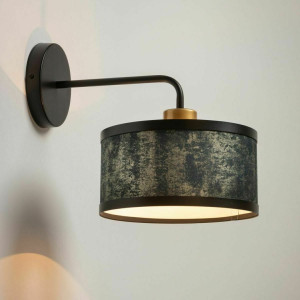 Wandleuchte Sigma Opera schwarz/graphit-gold E27 60W 40507