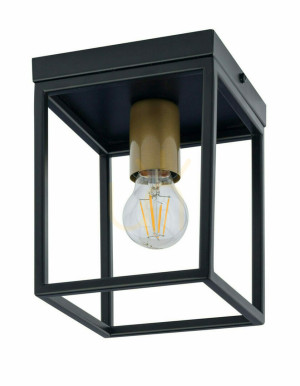 Deckenleuchte Sigma VIGO 1 Schwarz/Gold E27 60W IP20 32223