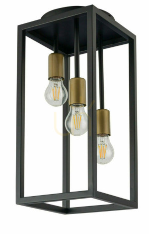 Plafon Sigma Vigo 3-flammig schwarz/gold 32225