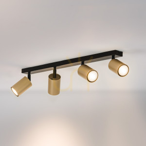Plafond Sigma Zoom 4 schwarz gold GU10 60 cm 33322