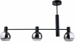 Pendelleuchte Sigma GALA 3 schwarz 3xE27 Glas 32012