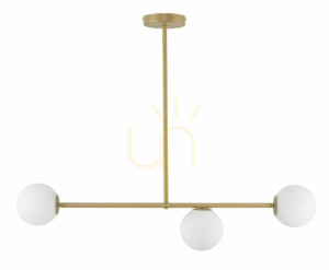 Pendelleuchte Sigma Gama 3-flammig goldbeige Glas G9 33332