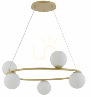 Pendelleuchte Sigma Gama Koło 5-flammig goldbeige 33381