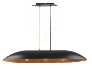 Pendelleuchte Sigma GONDOLA L schwarz kupfer 3-flammig E27 40634