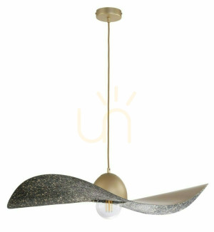 Pendelleuchte Sigma KAPELLO 76 cm gold schwarz E27 höhenverstellbar 32342