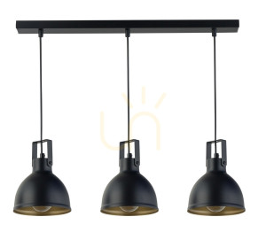 Pendelleuchte Sigma Mars 3-flammig Schwarz Gold 32262