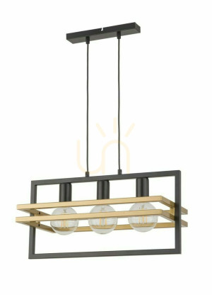Pendelleuchte Sigma Merci 3-flammig schwarz gold 32392
