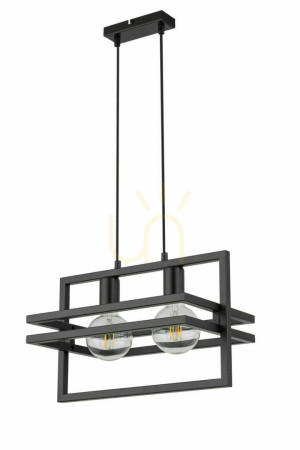 Pendelleuchte Sigma Merci 2-flammig schwarz Stahl 32391