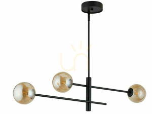 Pendelleuchte Sigma ORO 3 schwarz bernstein G9 32075