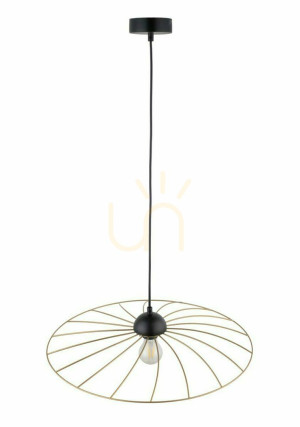 Pendelleuchte Sigma Panama M schwarz/gold E27 60W 32416