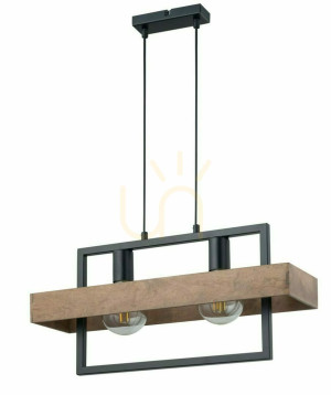 Pendelleuchte Sigma Robin 2-flammig schwarz E27 32216