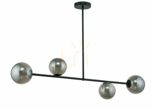 Pendelleuchte Sigma Roma 4 flammig grau schwarz G9 32081