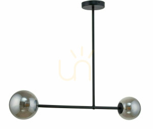 Pendelleuchte Sigma Roma 2 Schwarz/Grau 2-flammig G9 32085