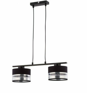 Pendelleuchte Sigma Sofia 2-flammig schwarz silber E27 32166