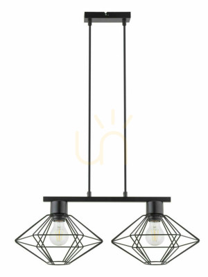 Pendelleuchte Sigma Vario 2-flammig schwarz E27 40558