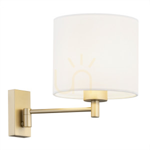 Wandleuchte ARGON DOLCE weiß gold E27 1-flammig 8370