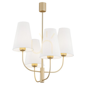 Kronleuchter ARGON SAFIANO weiß gold 4-flammig E27 SKU 1821