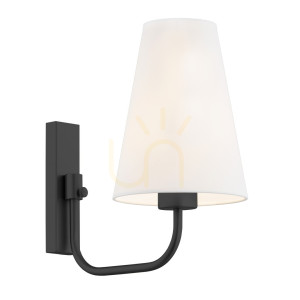 Wandleuchte ARGON SAFIANO Weiß Schwarz E27 LED 1-flammig 8376