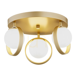 Plafond ARGON Saturnia 3-flammig LED G9 Opal matt Gold 6248