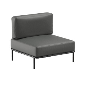 Gartensofa SIT SIT Outdoor SLAVE Einzelsofa dunkelgrau abnehmbarer Bezug