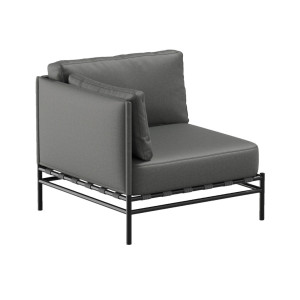Gartensofa Endmodul SIT SIT Outdoor DANDY Schiefer 54 Dunkelgrau