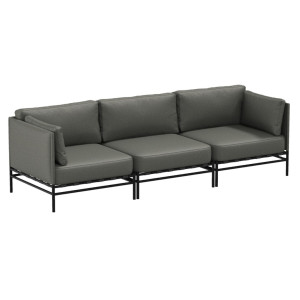 Gartensofa SIT SIT Outdoor DANDY 3-Sitzer dunkelgrau abnehmbarer Bezug