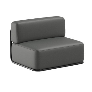 Gartensofa SIT SIT Outdoor One Modul STRAW dunkelgrau 100% OLF abnehmbarer Bezug