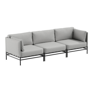 Gartensofa SIT SIT Outdoor DANDY 3-Sitzer grau abnehmbarer Bezug Edelstahl 234 cm