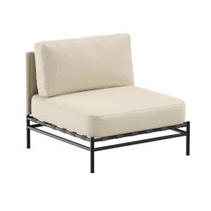 Gartensofa SIT SIT Outdoor DANDY Einzelmodul Beige abnehmbarer Bezug 78 cm