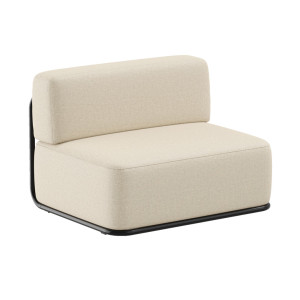 Gartensofa SIT SIT Outdoor STRAW Einzelmodul Beige abnehmbarer Bezug Stahlfüße