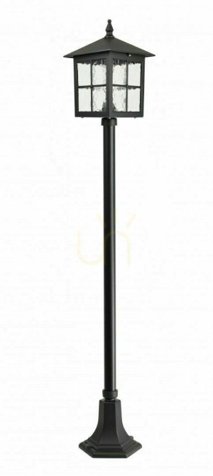 Außenstehleuchte SU-MA Wenecja K 5002/1/KW schwarz patina Eisglas 156 cm