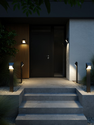 PONTIO Gartenlampe Nordlux GU10 25W Aluminium Schwarz