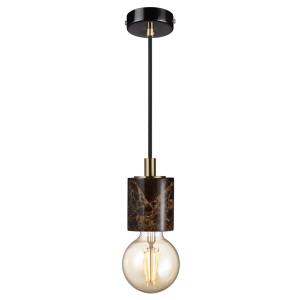 Nordlux E27 60W Marmor Braun SIV Pendelleuchte
