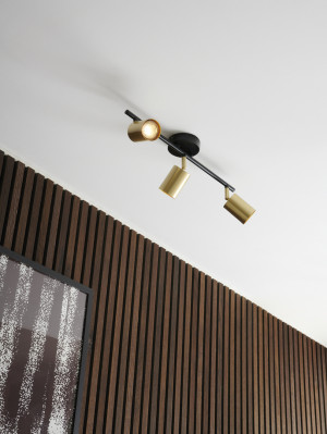 EXPLORE Nordlux GU10 3x7W Metall-Messing Deckenleuchte