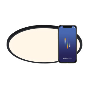 Plafond 60cm OJA Smart CCT LED - schwarz - NORDLUX